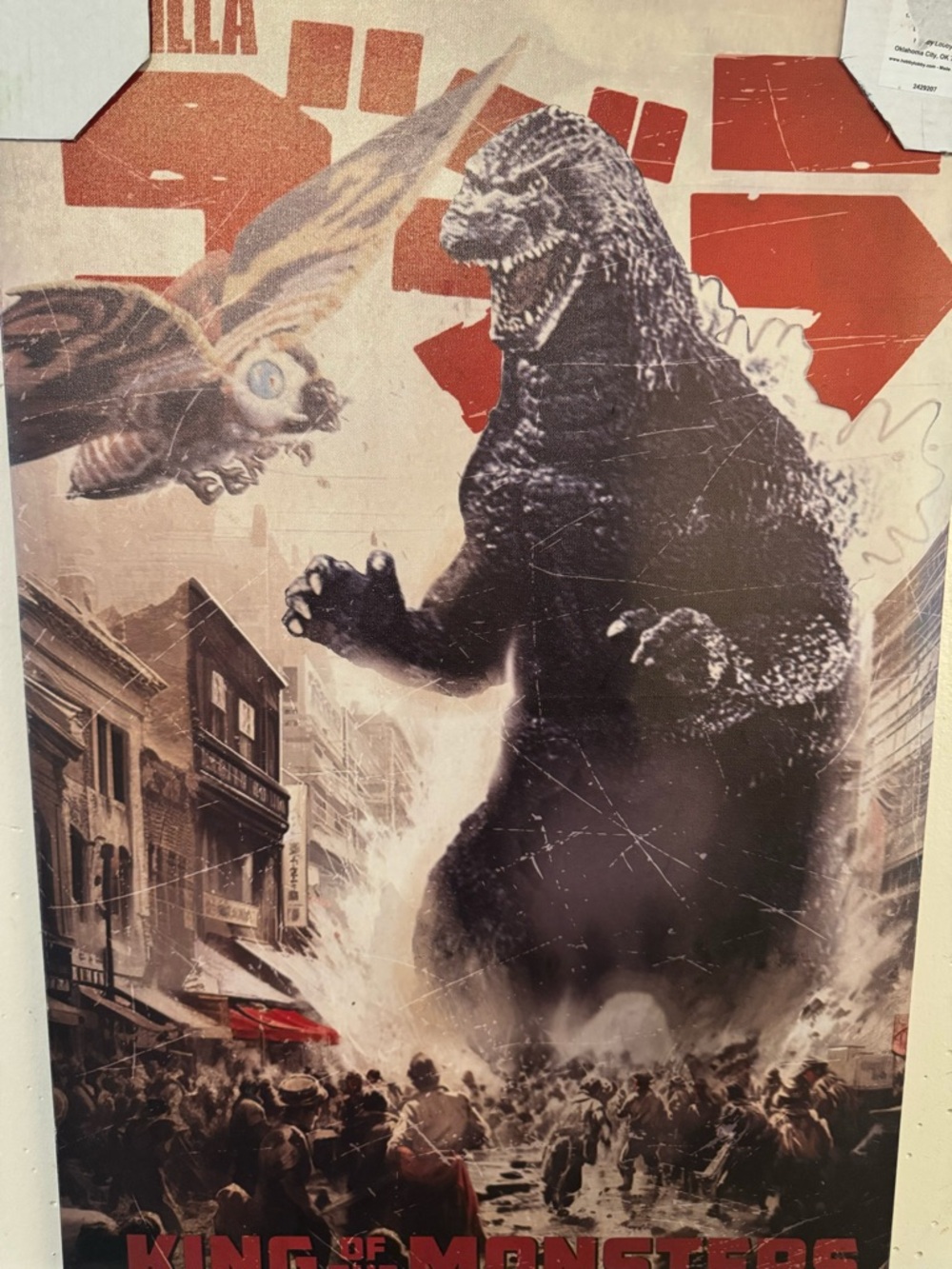 Godzilla & Mothra Canvas Wall Decor - Picture 2 of 2